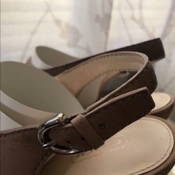 COACH Jade wooden Wedge sling back Sandals - Picture 5 of 8